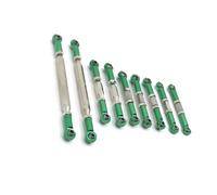 JYYTERD Varilla de Tracción para WLtoys 12428 12429 12423 FY-03 1/12 RC Coche Conjunto Varillas De Dirección 9 Unids/Set Brazo Enlace Varilla Amarre(Green)