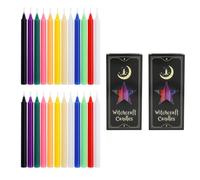 JYYWTSI 24 Velas de cena coloridas - 2 cajas con 12 colores cada una, libres de humo y sin goteo, 90 minutos de duración, para cenas románticas, fiestas y decoración del hogar, respetuosas con el