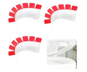 JYYWTSI 3 protectores de orina para asiento de inodoro, transparente, protección contra salpicaduras de PC, antisalpicaduras para inodoros redondos y ovalados, protección higiénica para baños limpios