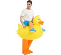 JYZCOS Disfraz inflable de pato amarillo para despedida de soltero, Halloween, disfraz de animal (pato adulto)