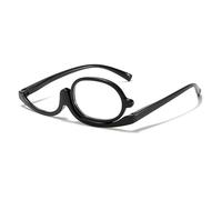 JZ 2x - Gafas de maquillaje ampliadas con lentes giratorias gafas de lectura de alta definición especialmente diseñadas para maquillaje y lectura para mujeres mayores (azul 3.5) (Black 4.0)