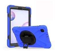 JZ 360 Degrees Kickstand Funda Cover Compatible with Samsung Galaxy Tab A 8.4 2020 (SM-T307) Stand Funda with Wrist Strap and Shoulder Strap - Blue