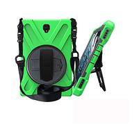JZ 360 Degrees Kickstand Funda Cover Compatible with Samsung Galaxy Tab S4 10.5 (SM-T830,T835,T837) Stand Funda with Wrist Strap and Shoulder Strap - Green
