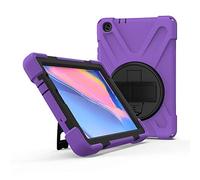 JZ 360 Degrees Kickstand Funda Cover Compatible with Samsung Galaxy Tab S5e 10.5 2019 (SM-T720,T725,T727) Stand Funda with Wrist Strap and Shoulder Strap - Purple