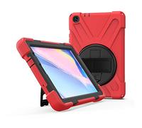 JZ 360 Degrees Kickstand Funda Cover Compatible with Samsung Galaxy Tab S5e 10.5 2019 (SM-T720,T725,T727) Stand Funda with Wrist Strap and Shoulder Strap - Red