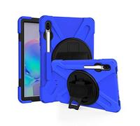 JZ 360 Degrees Kickstand Funda Cover Compatible with Samsung Galaxy Tab S6 10.5 2020 (SM-T860/T865/T867) Stand Funda with Wrist Strap,Shoulder Strap and Pencil Holder - Blue