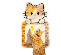 JZ Almohadilla de rascaciones de Gato autoadhesiva - Protector de Garra de Fieltro Duradero con Juguete de Gato, Almohadillas de rascaciones Protectoras de Muebles para sofá, Puerta-Calico Cat