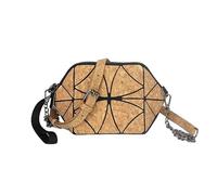 JZ Bolso Bandolera Concha para Móvil - Corcho PU y Correa Ajustable | Moquete de día ligero casual para viajes, casual, universidad, trabajo, desplazamiento y al aire libre