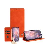 JZ Cartera de Cuero PU Ultra Delgada Caída para OnePlus Nord N30 SE 5G con Ranuras para Tarjetas, Bloqueo RFID, Soporte de pateo y Cierre magnético - Orange