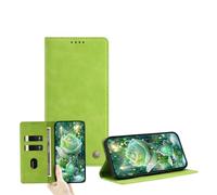 JZ Cartera de Cuero PU Ultra Delgada Caída para Xiaomi Poco F5 Pro/RedMi K60 / K60 Pro con Ranuras para Tarjetas, Bloqueo RFID, Soporte de pateo y Cierre magnético - Green