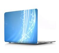 JZ Colorido Cristal de luz Que Fluye Shell Dura Caso para MacBook Air 15 Inch(M4 M3 M2, A3241 A3114 A2941),Almohadillas Antideslizantes, Ultra Delgado y Ligero - Blue