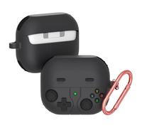 JZ Diseño de Consola clásica de Carga inalámbrica y por Cable Casos para Samsung Galaxy Buds Pro 3 /Galaxy Buds 3 - Eco-Friendly Silicone Protective Cover with Keychain -Drak Gray