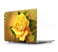 JZ Flower Series Hard Shell Caso Cover para MacBook Air 13 Inch Caso (M4 M3 M2, A2681 A3113 A3240),Almohadillas Antideslizantes, Estuche Protector Ultra Delgado y Ligero - Chrysanthemum