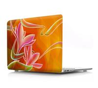 JZ Flower Series Hard Shell Caso Cover para MacBook Pro 16 Inch Caso M4 M3 M2 M1 A3403 A3186 A2991 A2780 A2485,Almohadillas Antideslizantes, Estuche Protector Ultra Delgado y Ligero - Red Florals