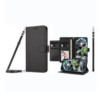 JZ Funda para HMD Pulse/Plus/Pro Funda tipo cartera con 9 ranuras para tarjetas y ventana para fotos, funda de cuero de primera calidad con función atril para teléfono cruzado, cordón ajustable y
