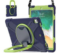 JZ Funda para iPad Pro 10.5 Inch/Air 3rd Gen, Resistente antigolpes Heavy Duty con Soporte Giratorio 360°, asa y Correa para Hombro - Nary Blue&Lime