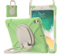 JZ Funda para iPad Pro 10.5 Inch/Air 3rd Gen, Resistente antigolpes Heavy Duty con Soporte Giratorio 360°, asa y Correa para Hombro - Matcha Green