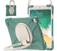 JZ Funda para iPad Pro 10.5 Inch/Air 3rd Gen, Resistente antigolpes Heavy Duty con Soporte Giratorio 360°, asa y Correa para Hombro - Emerald Green