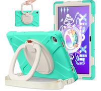 JZ Funda para Lenovo Tab M10 Plus (3rd Gen) 10.6 Inch, Resistente antigolpes Heavy Duty con Soporte Giratorio 360°, asa y Correa para Hombro - Mint Green