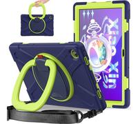 JZ Funda para Lenovo Tab M10 Plus (3rd Gen) 10.6 Inch, Resistente antigolpes Heavy Duty con Soporte Giratorio 360°, asa y Correa para Hombro - Nary Blue