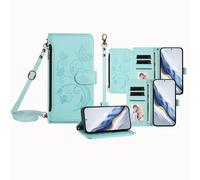 JZ para Samsung Galaxy S26 Caso with Lanyard, All-in-One Wallet Crossbody Phone Bag con Kickstand & Carga inalámbrica, Hands-Free Protective Shoulder Strap Caso para Women Men - Baby Green