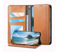 JZ Premium Leather Wallet Caso para iPhone 16 Plus Magnetic Closure, Protección contra caídas, Ranuras para Tarjetas, Bolsillo en Efectivo, Soporte de pates y Correa de muñeca - Brown