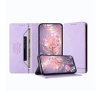 JZ Premium Magnetic Flip Wallet Caso para Samsung Galaxy S26 Caso Bloqueo RFID, Shockproof, Carga inalámbrica Compatible - Purple