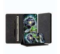 JZ Premium Magnetic Flip Wallet Caso para Samsung Galaxy S26 Plus Caso Bloqueo RFID, Shockproof, Carga inalámbrica Compatible - Black