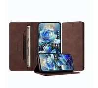 JZ Premium Magnetic Flip Wallet Caso para Samsung Galaxy S26 Ultra Caso Bloqueo RFID, Shockproof, Carga inalámbrica Compatible - Brown
