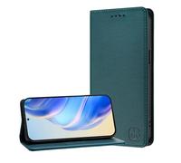 JZ Premium PU Cuero Flip Cover Cartera Caso para Moto Edge 40 Neo Case,Bloqueo RFID con Ranuras para Tarjetas Ocultas y Fuerte protección de Cierre magnético - Dark Green