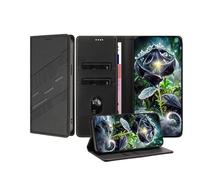 JZ Premium Vintage PU Cuero Cartera Caso para Moto G Power 2022 Flip Cover, Folio de Negocios con Ranuras para Tarjetas, Cierre magnético y Soporte Ajustable - Black