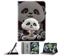 JZ PU Leather Crystal Pattern Wallet Caso para Lenovo Tab M8 1st/2nd/3rd 8.0 Inch Cubierta Protectora del Soporte - Panda