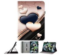 JZ PU Leather Crystal Pattern Wallet Caso para MediaPad M5 Lite 10 / C5 10.1 Cubierta Protectora del Soporte - Love