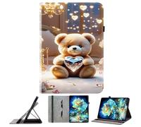 JZ PU Leather Crystal Pattern Wallet Caso para Nokia T20 10.4 Inch Cubierta Protectora del Soporte - Diamond Bear