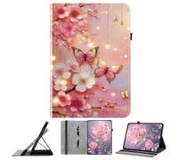JZ PU Leather Crystal Pattern Wallet Caso para Nokia T21 10.4 Inch Cubierta Protectora del Soporte - Lantern Butterfly