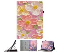 JZ PU Leather Crystal Pattern Wallet Caso para Nokia T21 10.4 Inch Cubierta Protectora del Soporte - Pink Flower