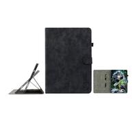 JZ Retro Cartoon Tiger Embossment PU Leather Caso para iPad 10.2 in 2019 2020 2021 (7th,8th,9th) / iPad Air 10.5 in 2019 (3rd),Multi-Angle Cubierta de Soporte con Soporte de lápiz - Black