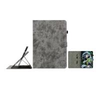 JZ Retro Cartoon Tiger Embossment PU Leather Caso para Lenovo Tab M10 5G 10.6 Inch,Multi-Angle Cubierta de Soporte con Soporte de lápiz - Gray
