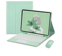 JZ Teclado táctil magnético Combinado Casos Dar iPad 10th Generation 2022 10.9 Inch Case con Tapa de Teclado y ratón (excluyendo bolígrafos) For iPad 10th - Green