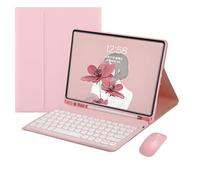 JZ Teclado táctil magnético Combinado Casos Dar iPad 10th Generation 2022 10.9 Inch Case con Tapa de Teclado y ratón (excluyendo bolígrafos) For iPad 10th - Pink