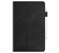 JZ [Tree of Life Funda Compatible with Huawei MatePad T8 8.0 Inch Tablet PC Flip Cover - Black