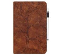 JZ [Tree of Life Funda Compatible with Huawei MediaPad M5 10 (10.8 Inch) Tablet PC Flip Cover - Brown