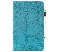 JZ [Tree of Life Funda Compatible with Samsung Galaxy Tab A7 10.4 2020 (SM-T500/T505/T507) Tablet PC Flip Cover - Blue