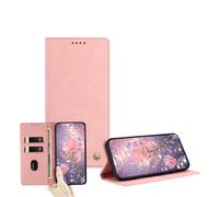JZ Ultra-Thin PU Leather Wallet Caso para Samsung Galaxy S26 Ultra with Card Slots, Bloqueo RFID, Kickstand & Magnetic Closure - Pink