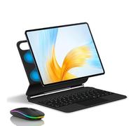 JZCZMCE Funda con Teclado para Honor MagicPad2 de 12,3 Pulgadas 2024, Contiene Ñ, Soporte Magnético Flotante Cantilever, Funda Protectora Ultradelgada con Teclado Retroiluminado