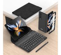 JZCZMCE Funda con Teclado para Samsung Galaxy Z Fold 7, Teclado Inalámbrico Magnético Desmontable con Soporte para S Pen [Teclado + Estuche + Lápiz Capacitivo],Negro