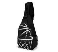 JZemdybill Bolsa cruzada, bolsa de pecho de baloncesto, bolsa bandolera para viajes, compras, deportes, Estilo:, 38x20cm