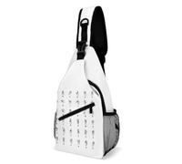 JZemdybill Bolsa cruzada, bolsa de pecho del alfabeto de lenguaje de signos, bolsa bandolera para viajes, compras, deportes