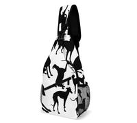 JZemdybill Bolsa cruzada, bolsa de pecho para perro galgo italiano, bolsa bandolera para viajes, compras, deportes