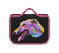 JZemdybill Bolsa de aseo colgante, bolsa de aseo de perro galgo, bolsa de maquillaje impermeable para viajes, negocios, vacaciones, Colorido perro galgo, Talla única